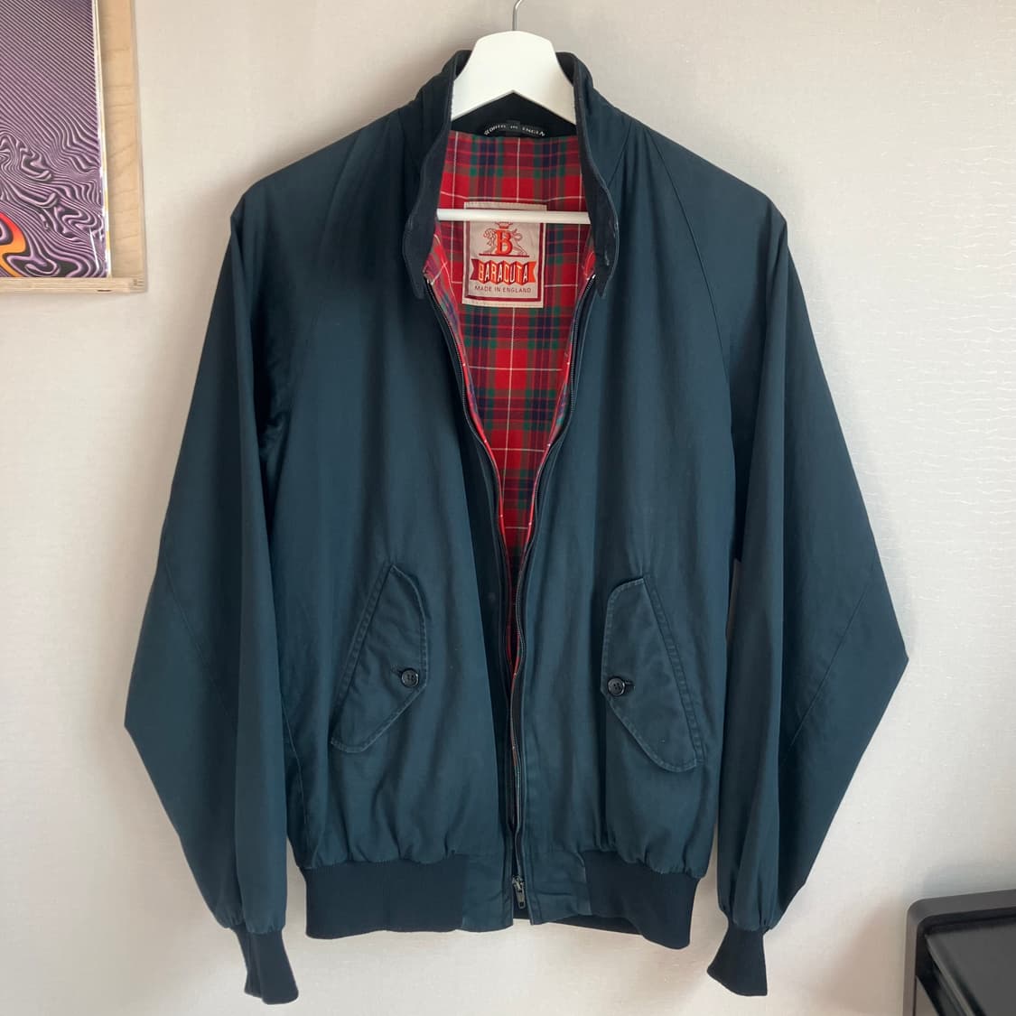 (Rare) 70~80s Baracuta G9 해링턴 자켓 네이비 상품이미지2