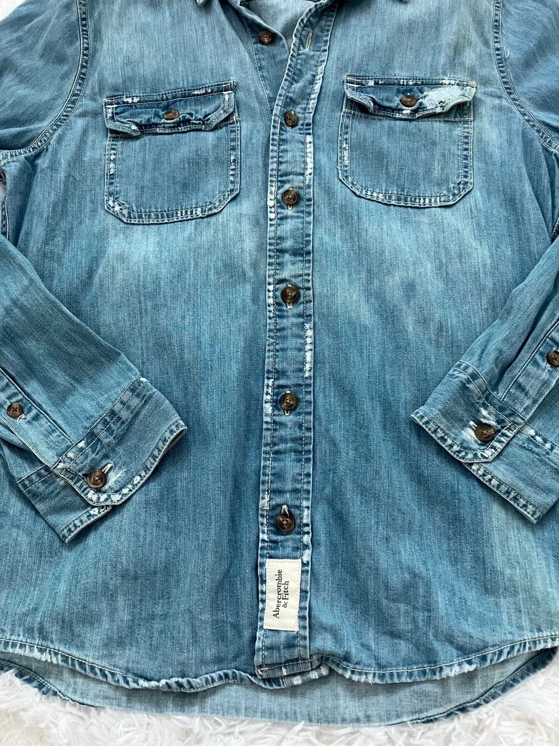 빈티지 아베 크롬비 데님 셔츠 y2k 스트릿 갸루 펑키 일본빈티지587  상품이미지5