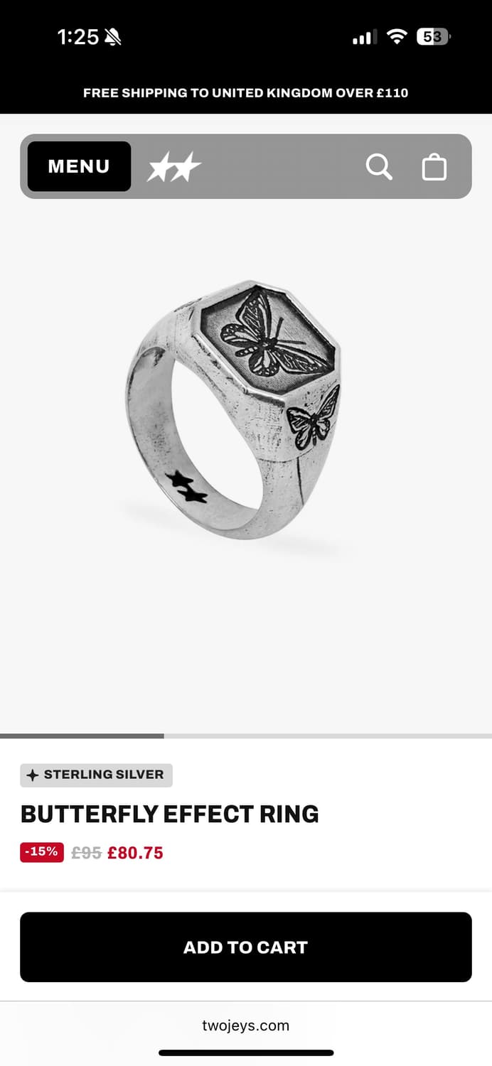 TWOJEYS BUTTERFLY EFFECT RING 925 실버 반지 상품이미지4