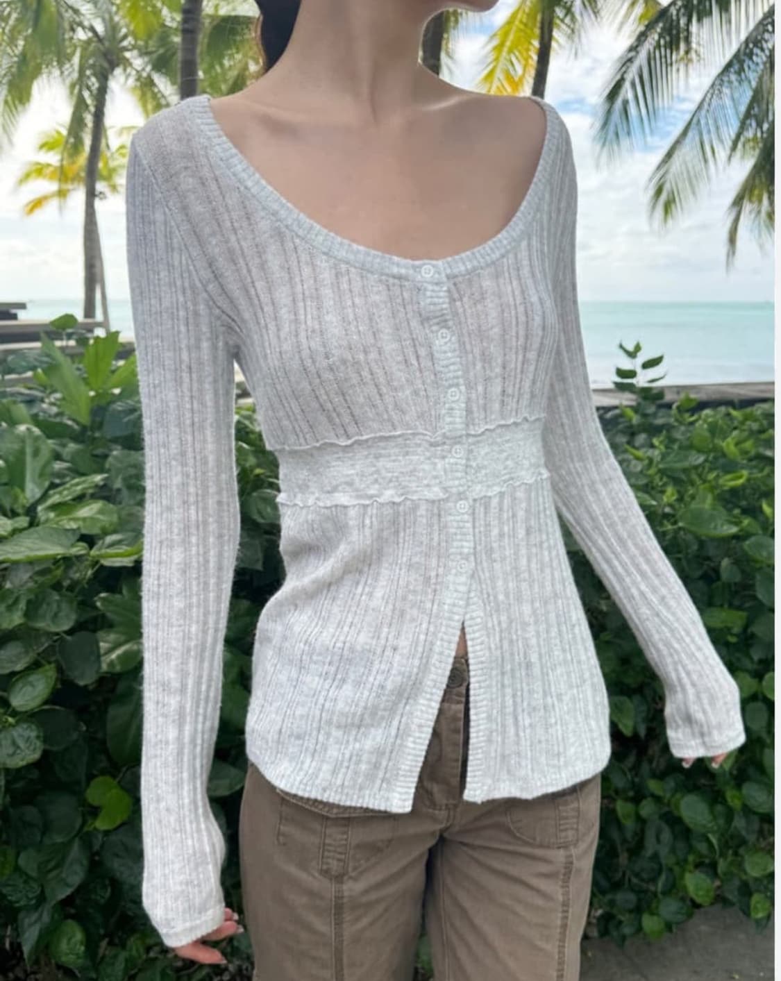 브랜디 멜빌 가디건 화이트 흰색 상품이미지1