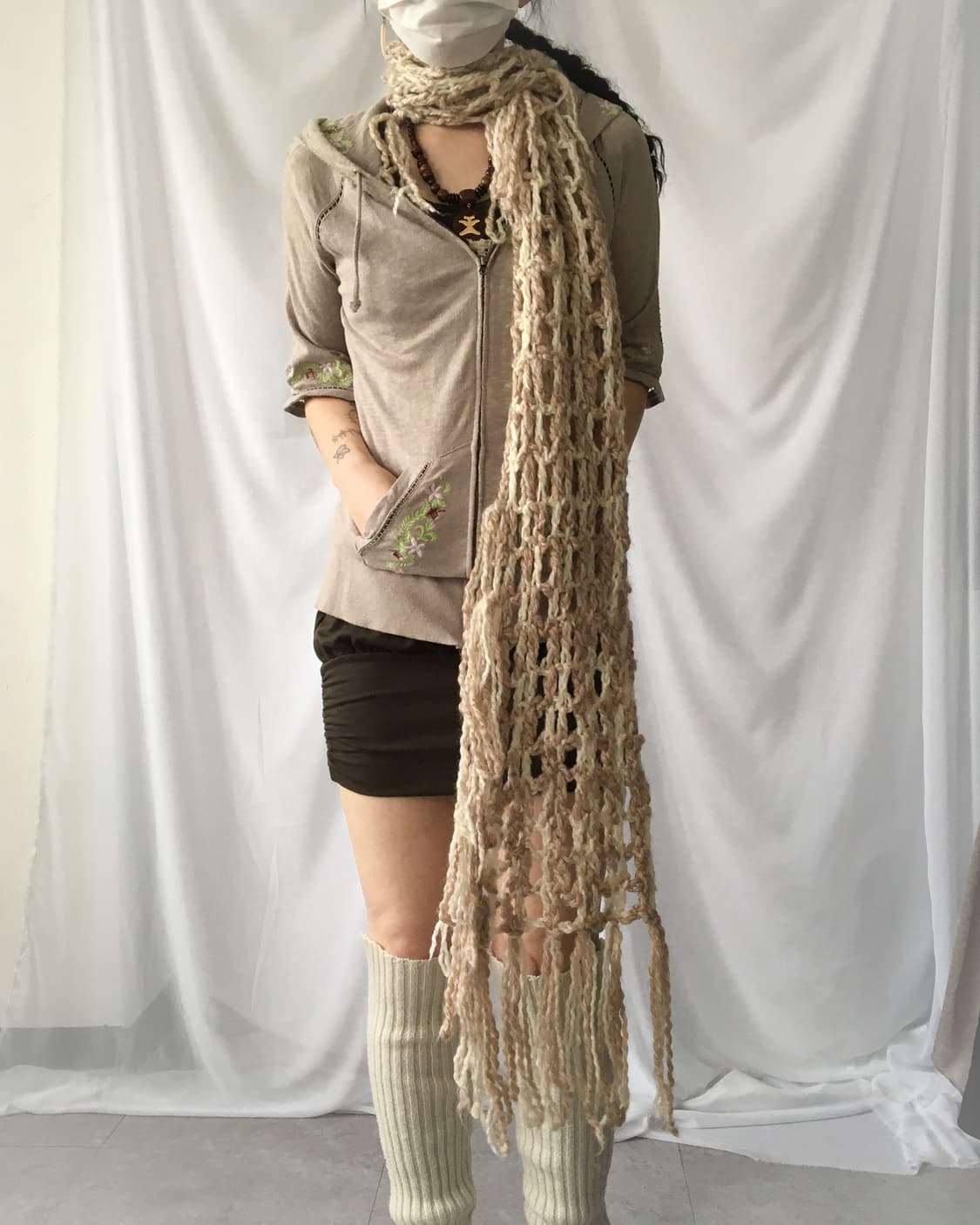  fringe point net muffler 상품이미지8