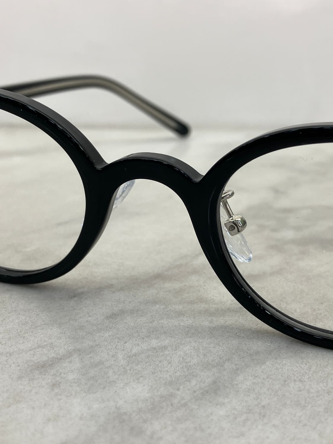 B63 HL 유광 블랙 오벌 슬림 뿔테 안경7668 상품이미지5