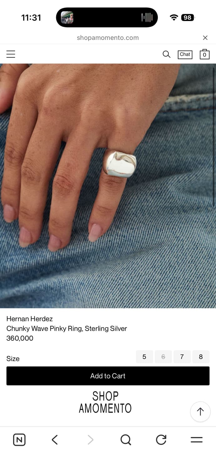 HERNAN HERDEZ 헤르난 헤르데즈 청키 실버링 샵아모 상품이미지2