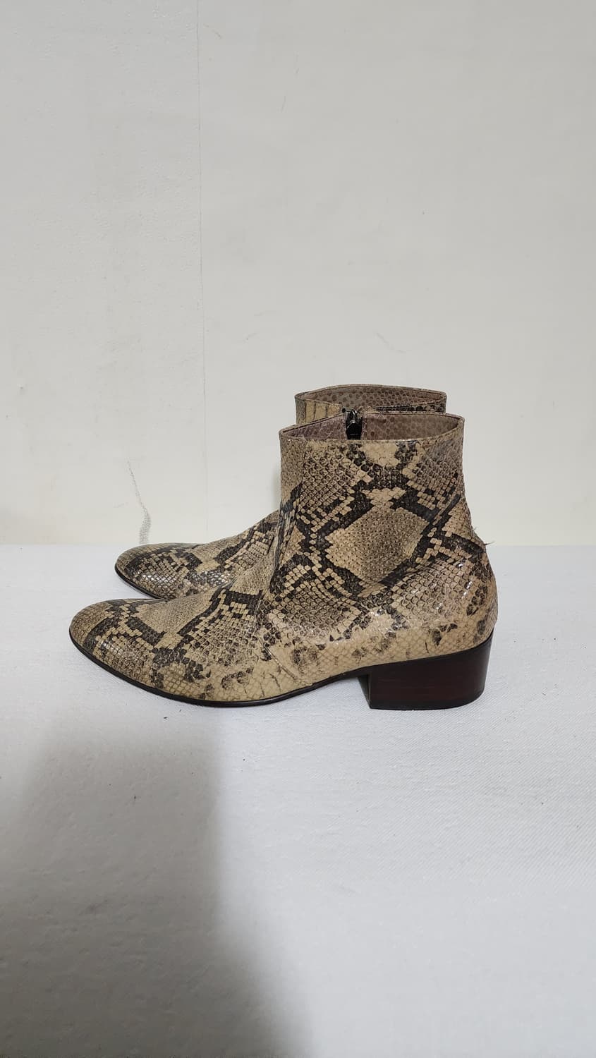 미라드 빈티지 수제화 파이톤 무늬 웨스턴 부츠 상품이미지4