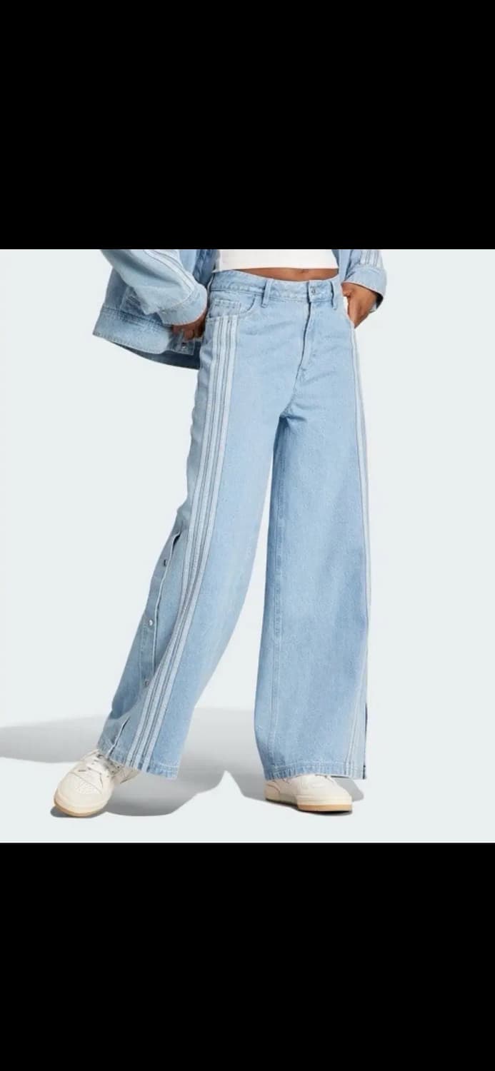 택o) 아디다스 데님 팬츠 IS5249 프리지아 착용 상품이미지1