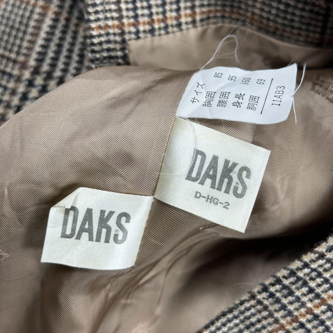 DAKS 닥스 재팬 클래식 체크패턴 여성 블레이져 여성XS 상품이미지5