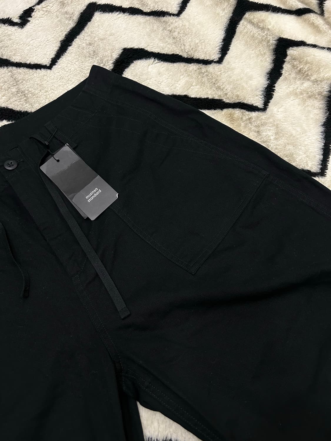 [33]무신사스탠다드 퍼티그 코튼 벌룬 팬츠/블랙 상품이미지1