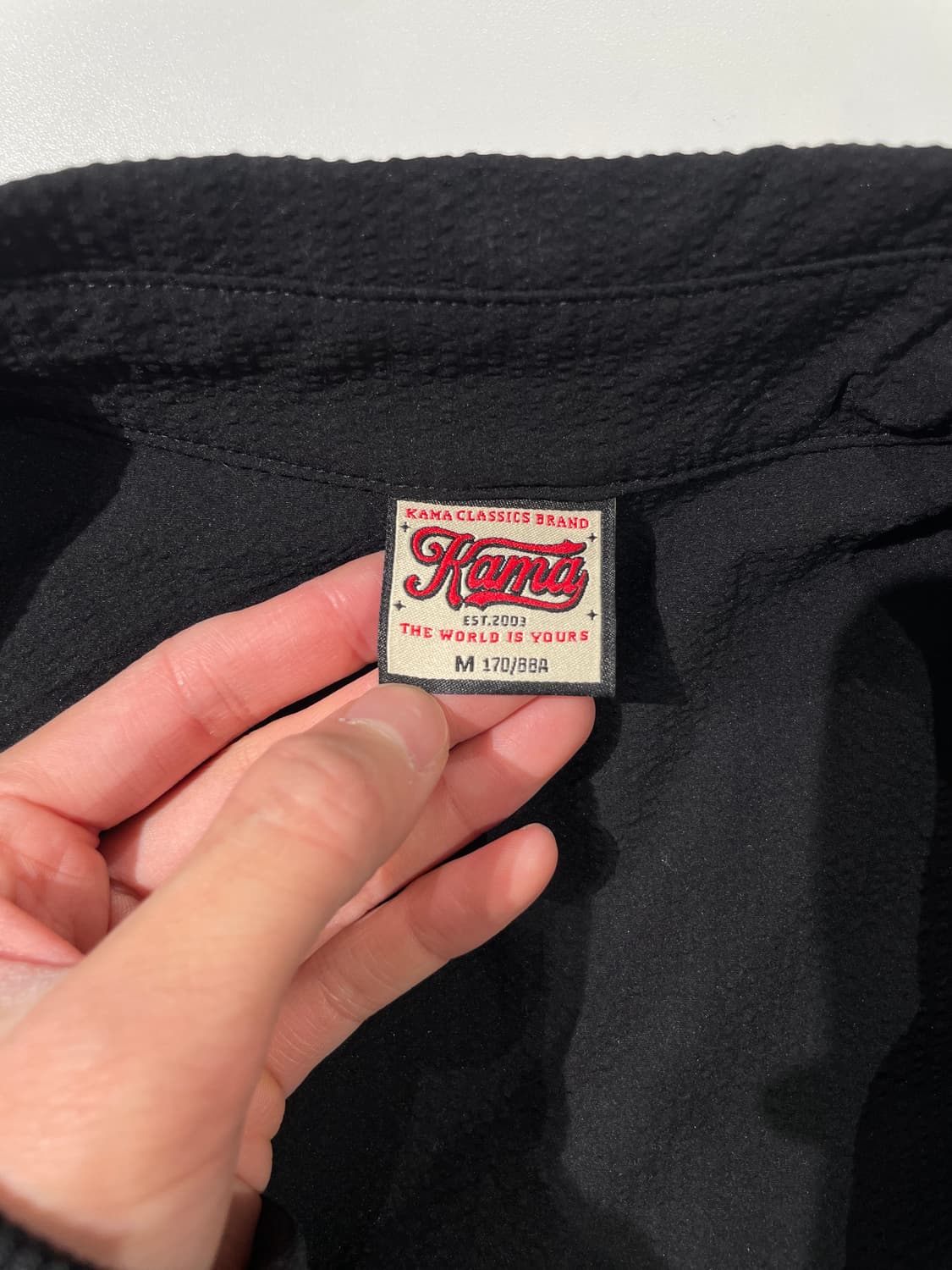 kama 블랙 디테쳐블 슬리브 시어서커 셔츠 상품이미지7