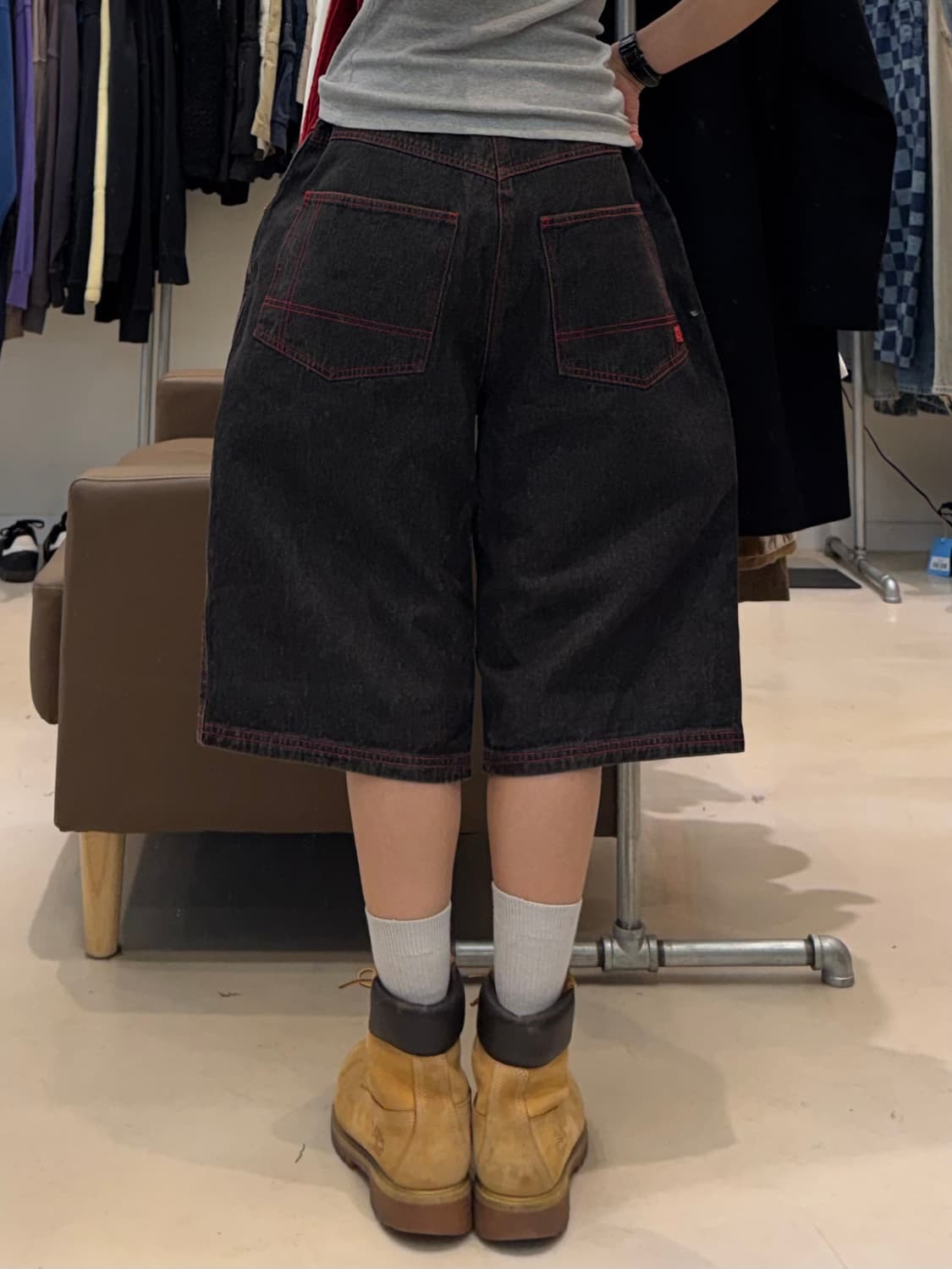 CHED-DA 데님 버뮤다 팬츠 상품이미지5