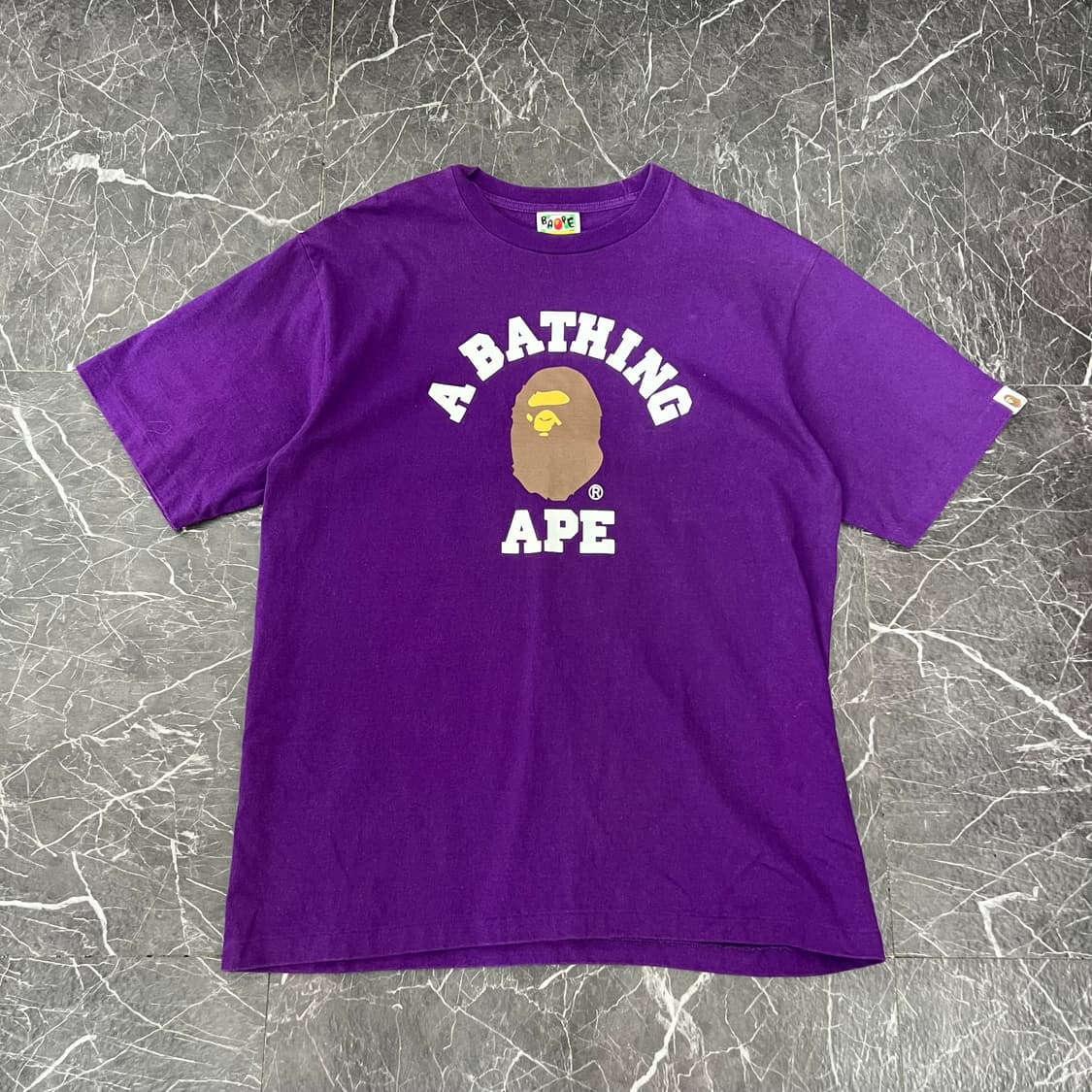 베이프 컬리지 사루 헤드 반팔 퍼플 상품이미지1