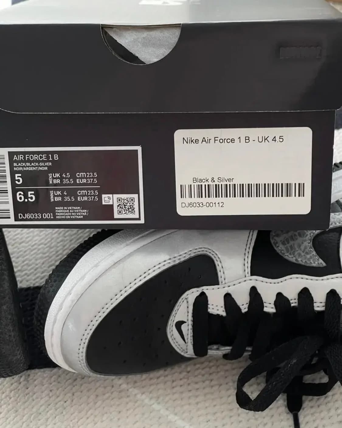 나이키 에어포스1 B 실버스네이크 상품이미지7