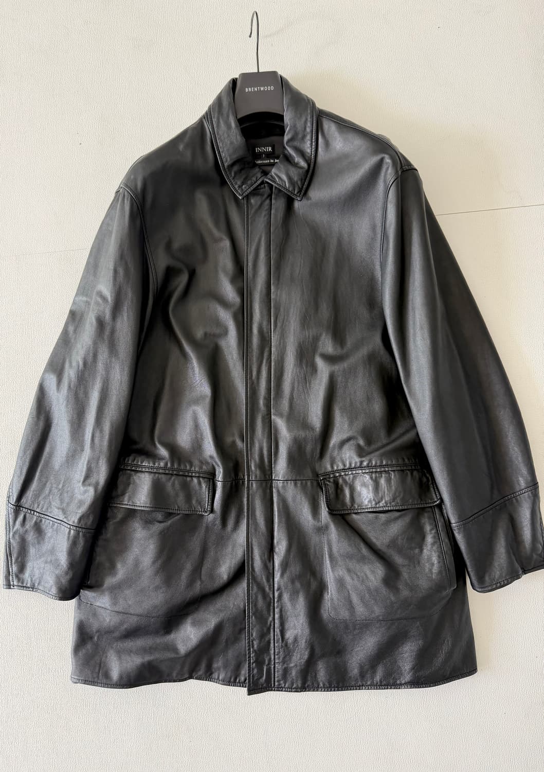 이니어 innir 램스킨 오일워시드 레더 코트 3 상품이미지1