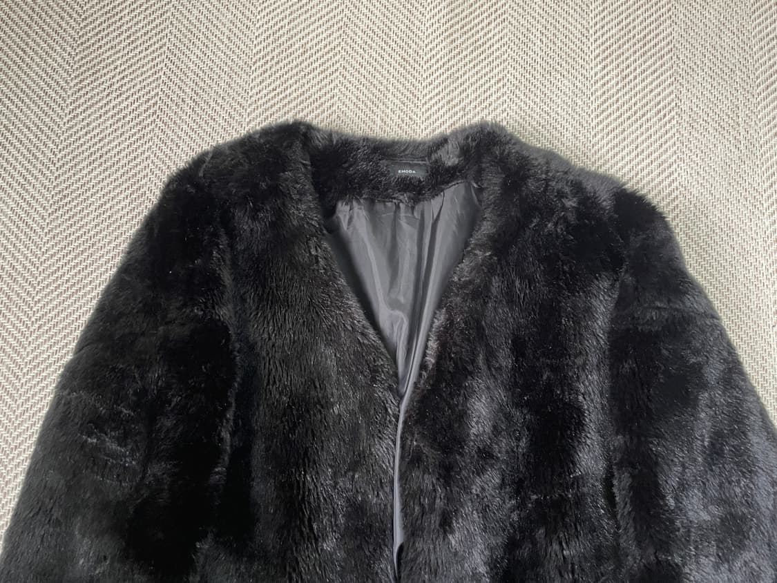 에모다 페이크 퍼 노카라 자켓 J03528 상품이미지2