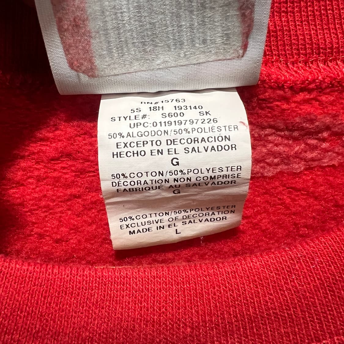 챔피온 맨투맨 레드 상품이미지4