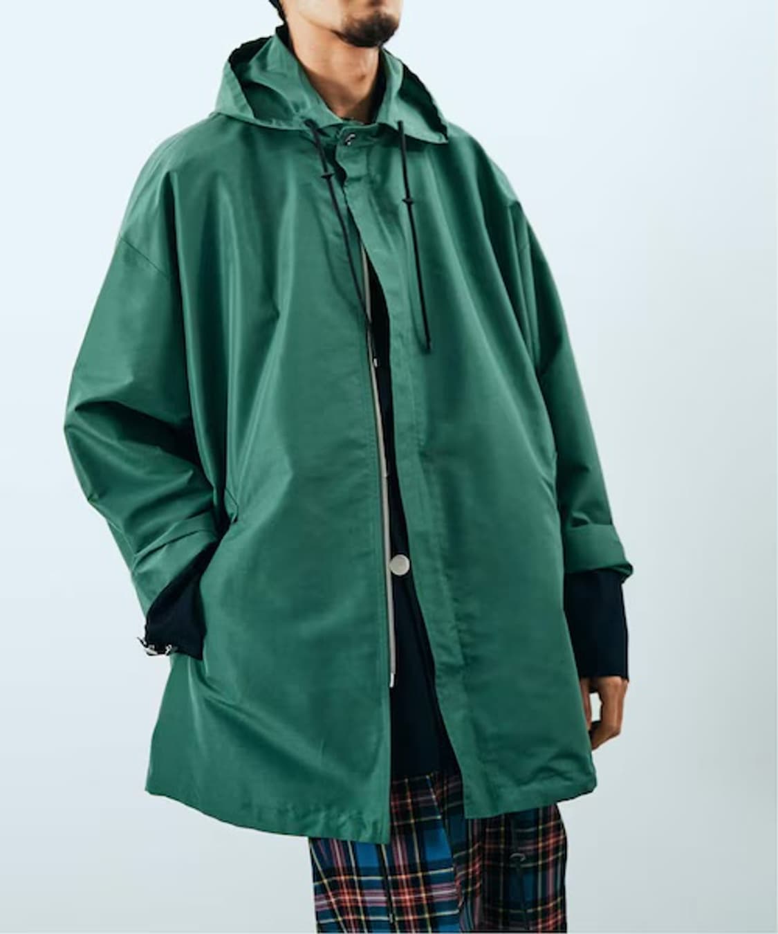 오라리 실크 후디드 블루종 블랙 색상 5사이즈 상품이미지5