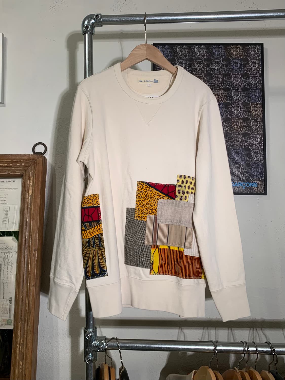 Junya watanabe mertz b schwanen 패치워크 맨투맨 상품이미지1