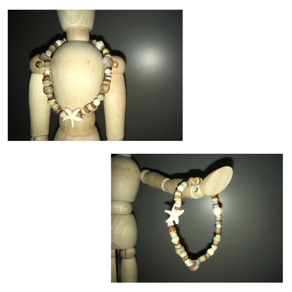 [악] 빈티지 브라운 믹스비즈 팔찌 상품이미지3