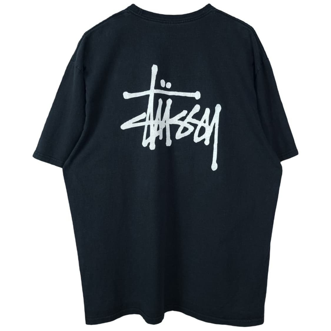 [스투시] 베이직 빅로고 프린팅 반팔티 블랙 P01637 상품이미지3