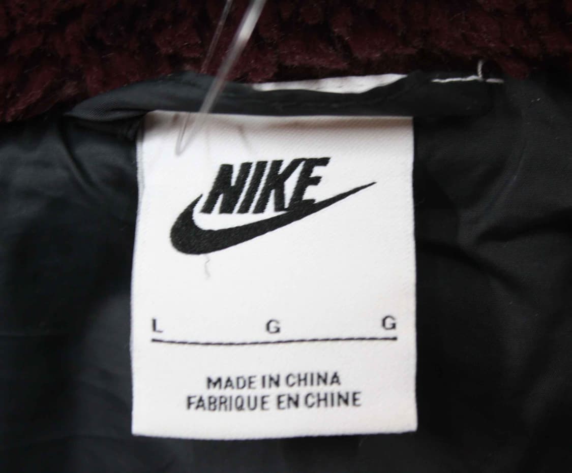 W-4079/나이키 정품 여성용 버건디 페이크퍼 자켓 90 상품이미지3