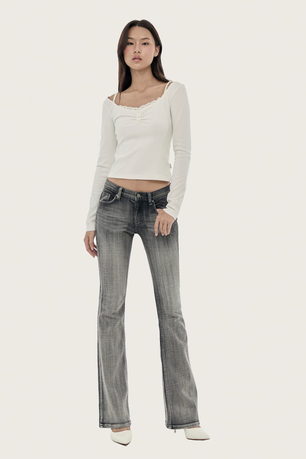 클리시어프로스팅세미로우라이즈진Frostingsemilowrisejeans 상품이미지1