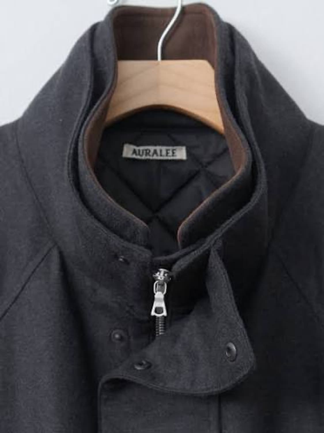 [3] 오라리 울 풀링 플란넬 패디드 오버 블루종 상품이미지3