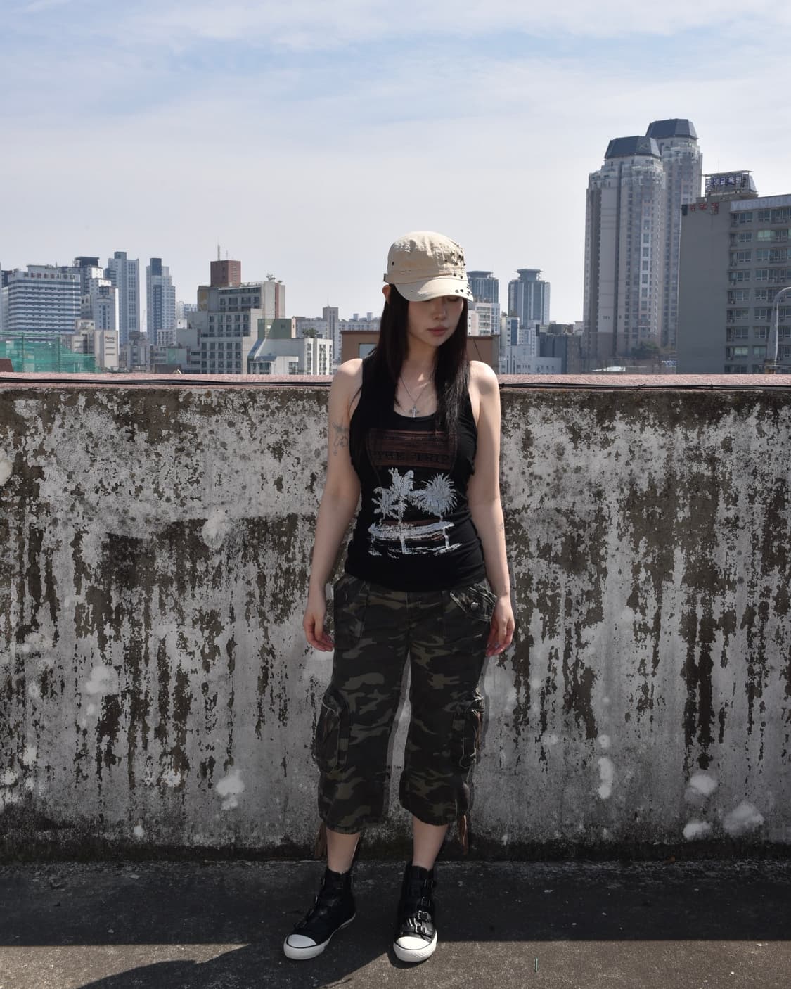 그런지 백 포인트 슬리브리스 상품이미지6