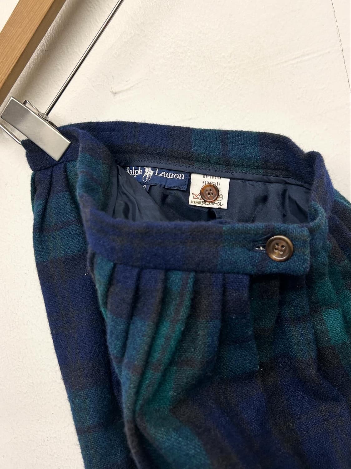 JPN 폴로 랄프로렌 빈티지 타탄체크 울 스커트 상품이미지4