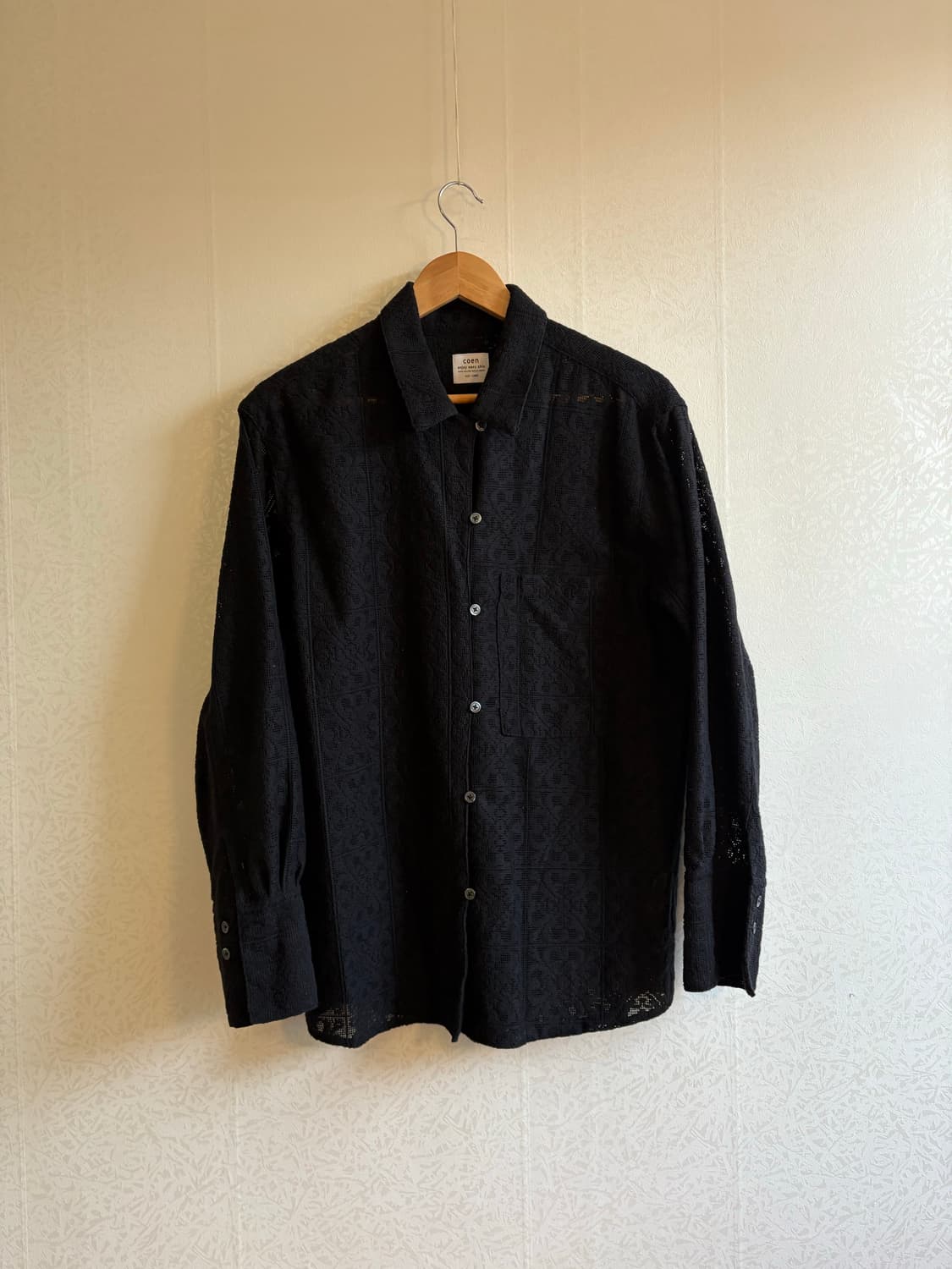 Coen 패턴 레이스 셔츠 상품이미지1