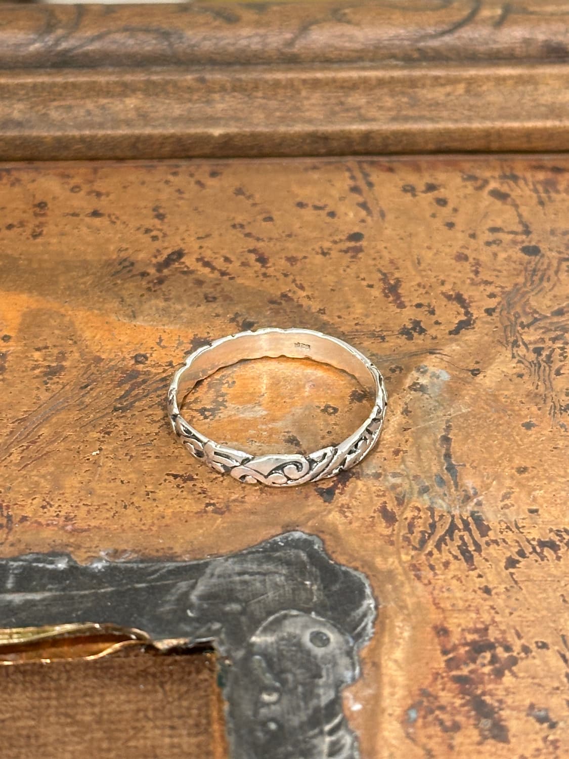 Antique Arabesque Textured 925Silver Rin 상품이미지4