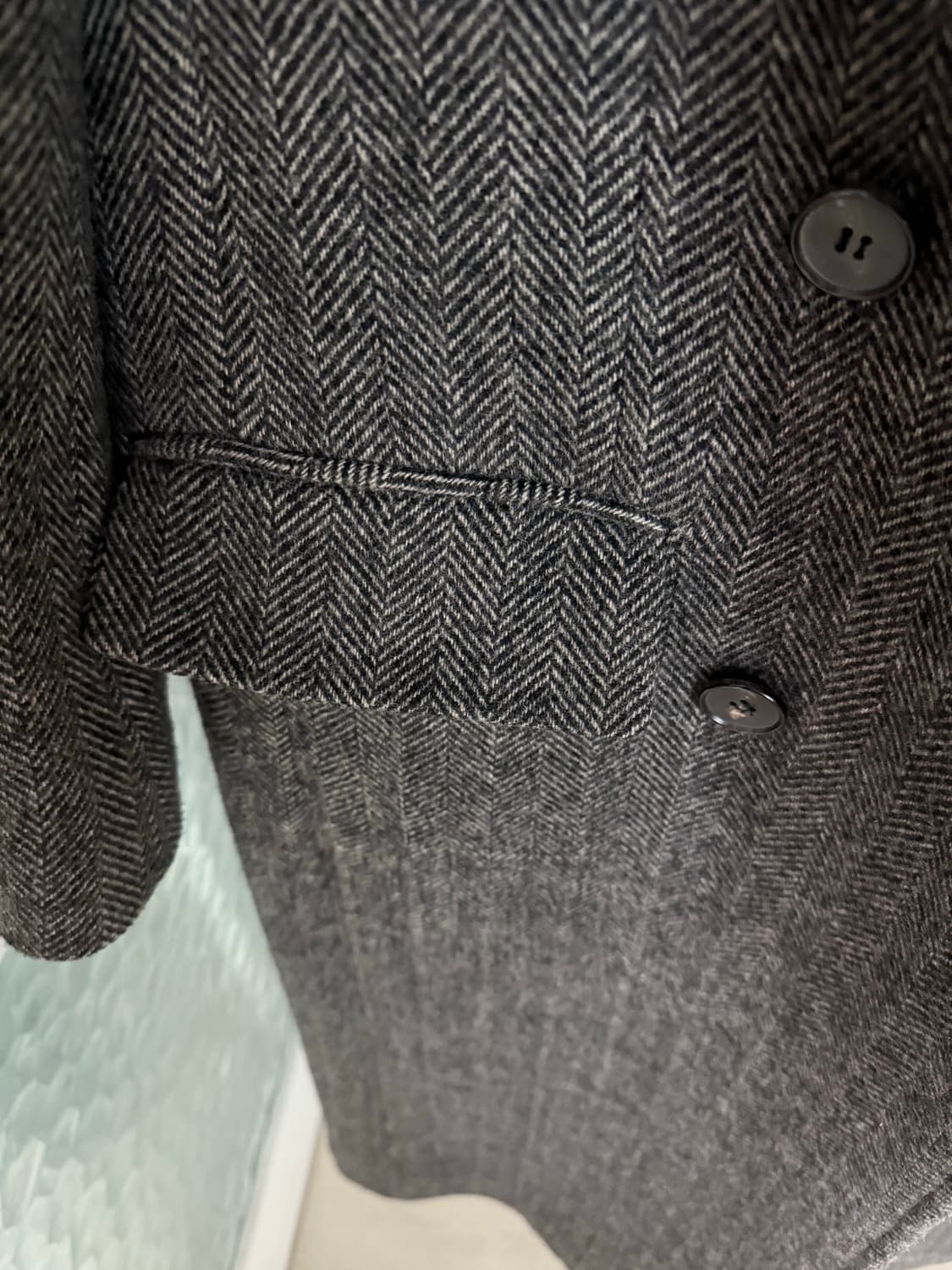 던스트 울 헤링본코트 xs 상품이미지7