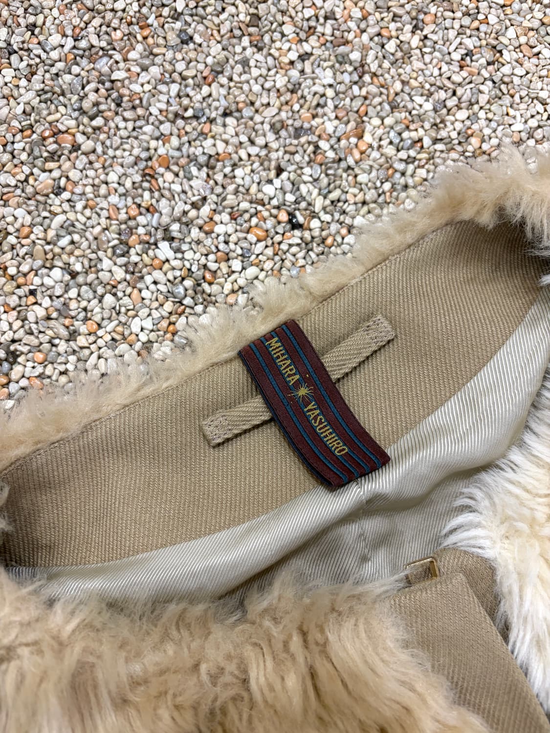 15FW 미하라 야스히로 패치워크 퍼 코트 자켓 상품이미지5