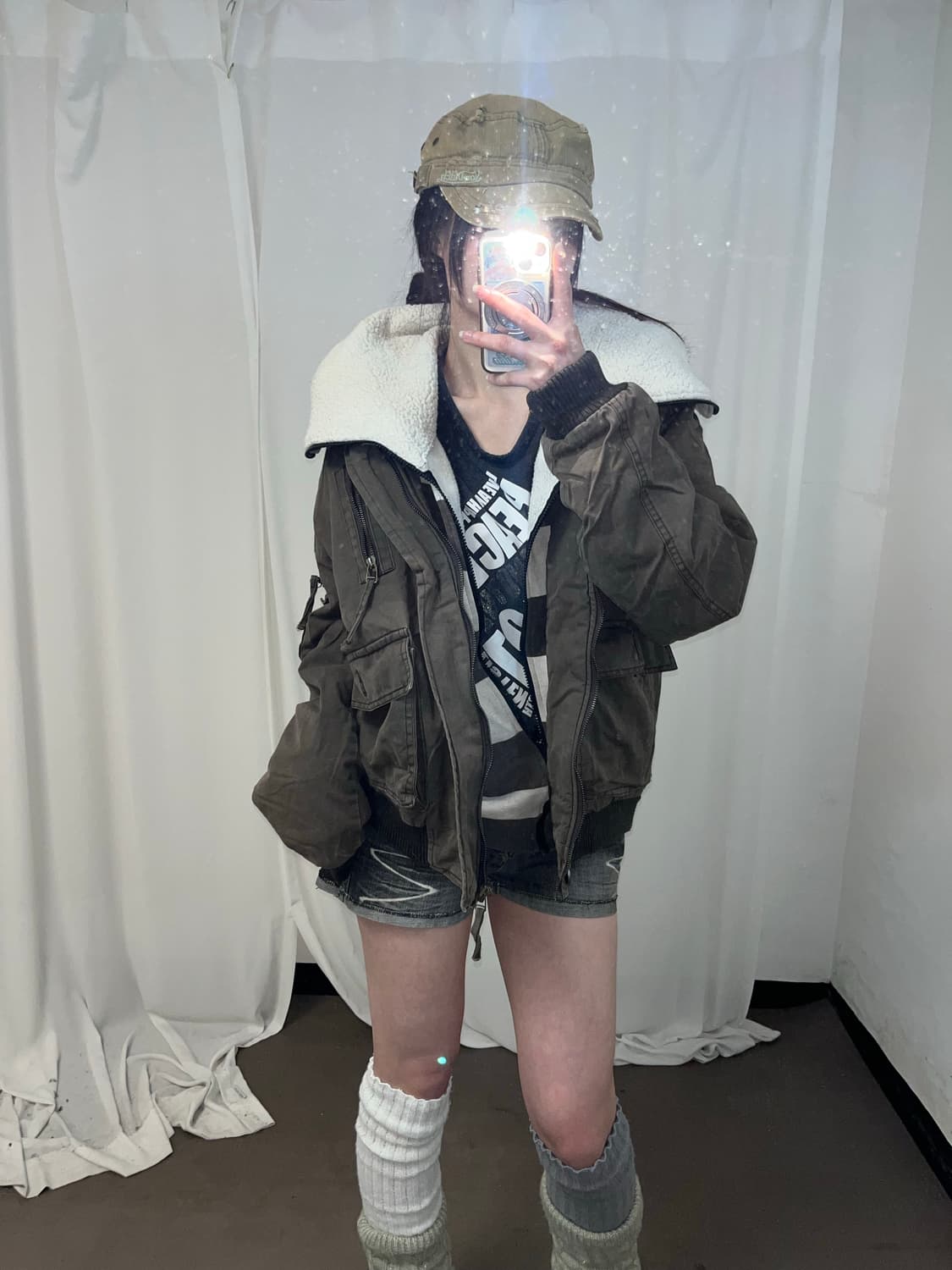 00‘s 브라운 ma-1 울프죠 야상 봄버 자켓 상품이미지1