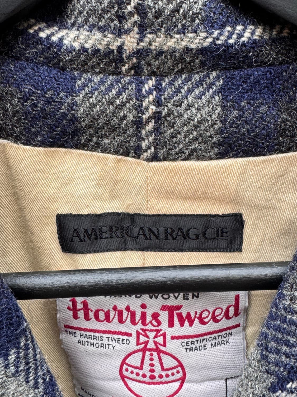 아메리칸렉시 x 해리스트위드 체크패턴 울 자켓 상품이미지3