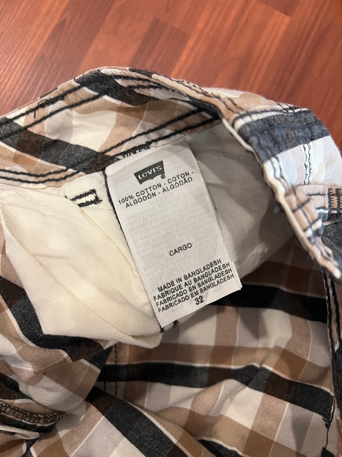 Levis 리바이스 체크 카고 하프 팬츠 (32inch) 상품이미지10