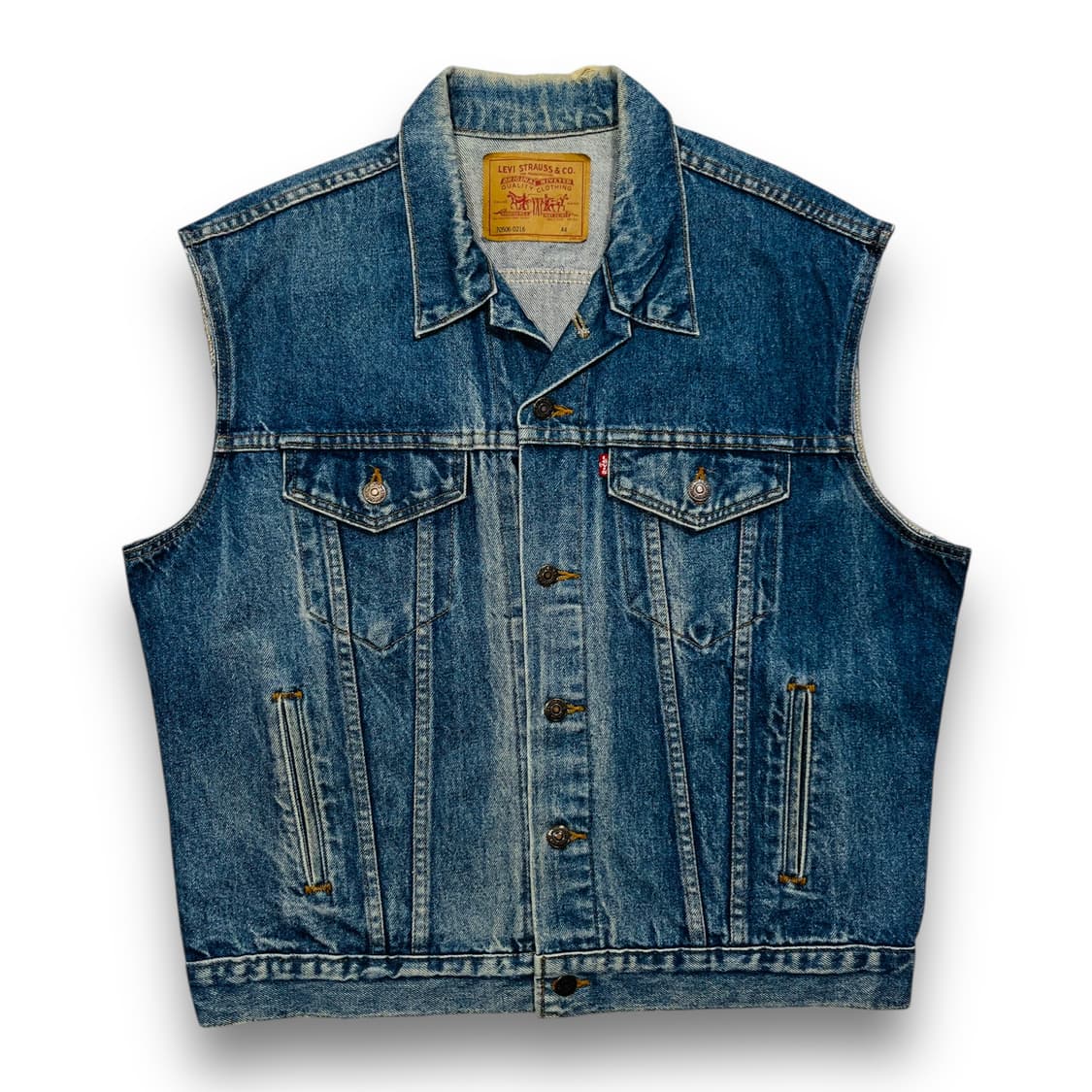 90s USA Levi's 70506 Denim Vest 상품이미지1