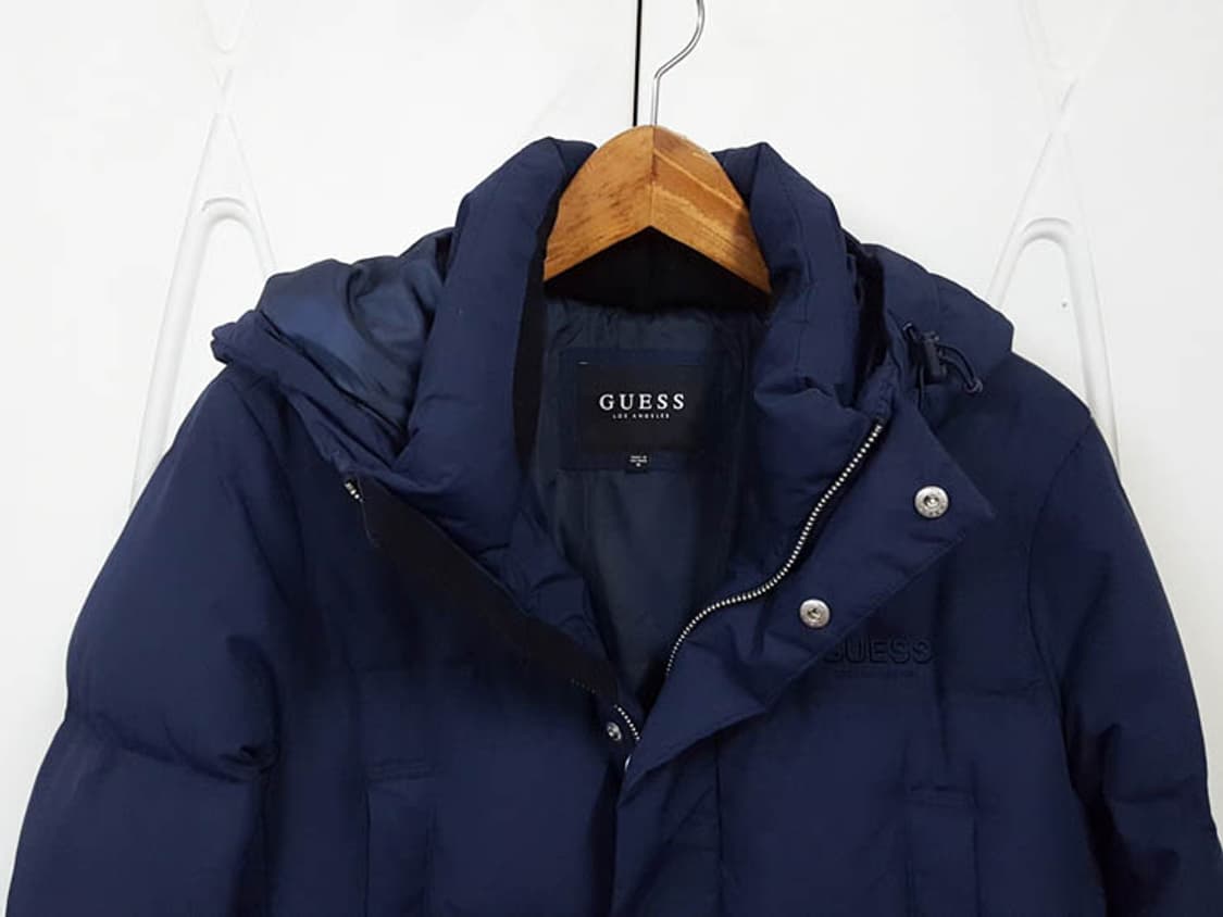 게스 다크네이비 남성 다운 롱패딩 M 상품이미지2