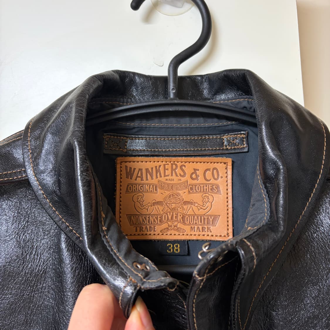 WANKERS Clodding 러프웨어사 복각 홀스하이드 A-2 항공 플 상품이미지4