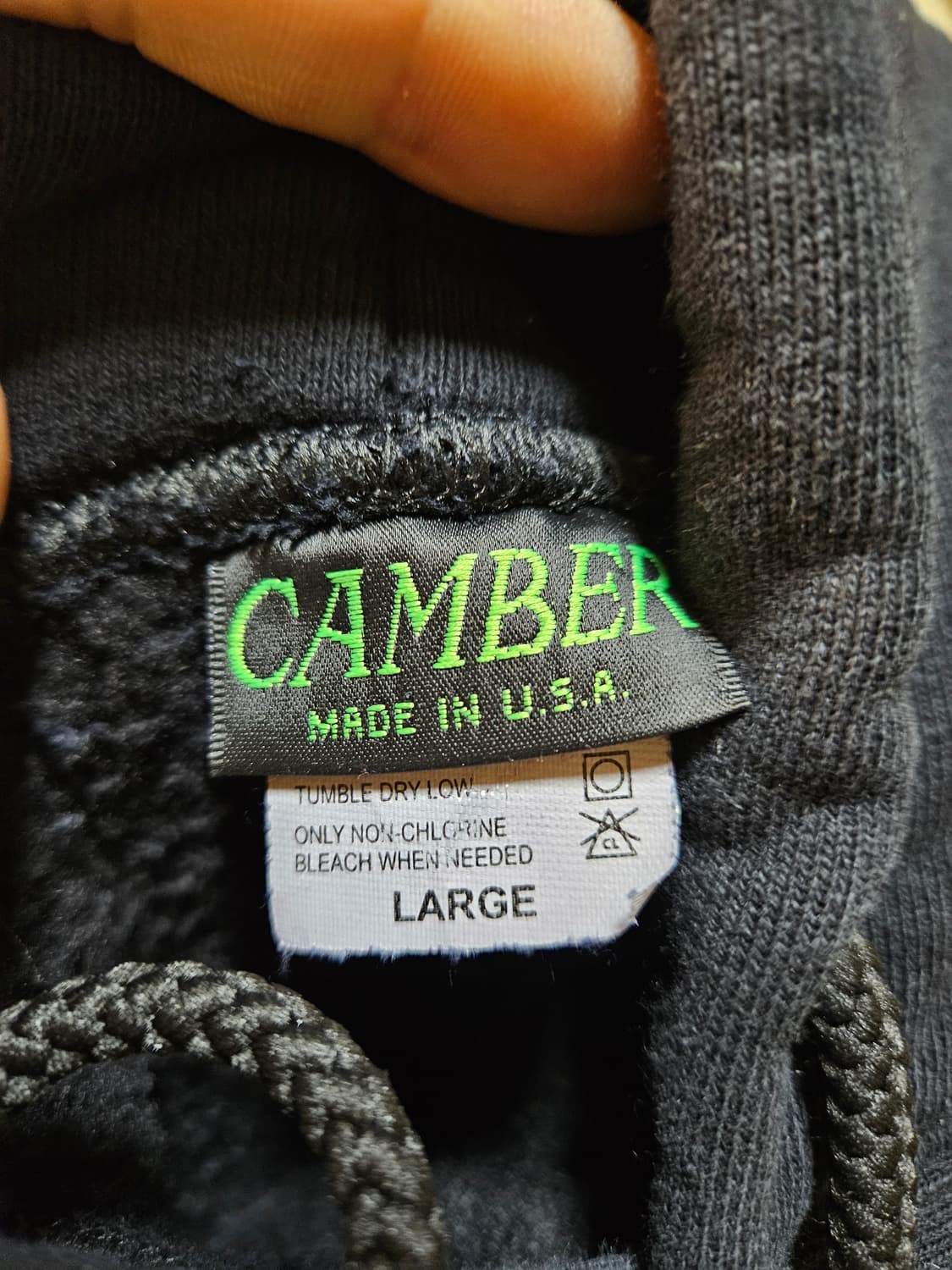 CAMBER 캠버 풀오버 스웻 후디 블랙  라지 상품이미지4