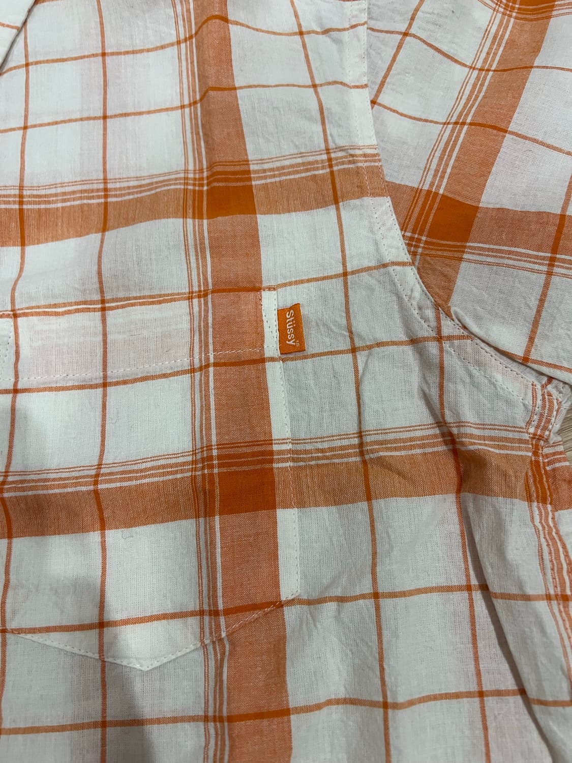 스투시 오렌지 체크셔츠 빈티지 아카이빙 상품이미지3