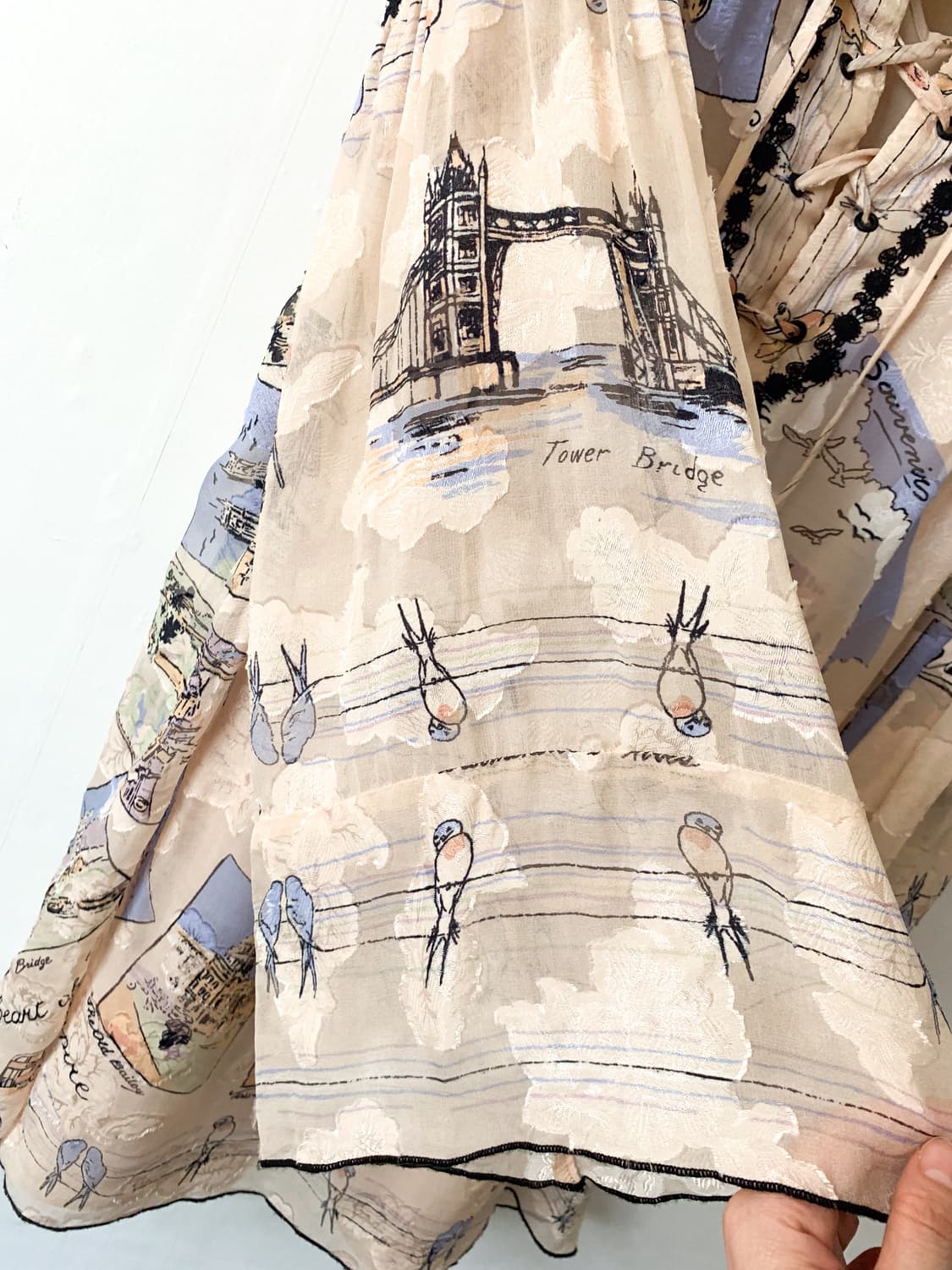 안나수이 보헤미안 포스트카드 실크 원피스 상품이미지8