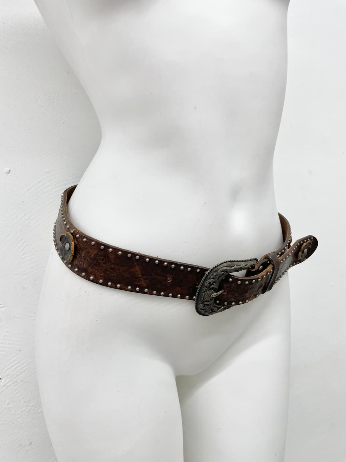 리얼레더 오리엔탈페어리 펀칭 버클 벨트 상품이미지3