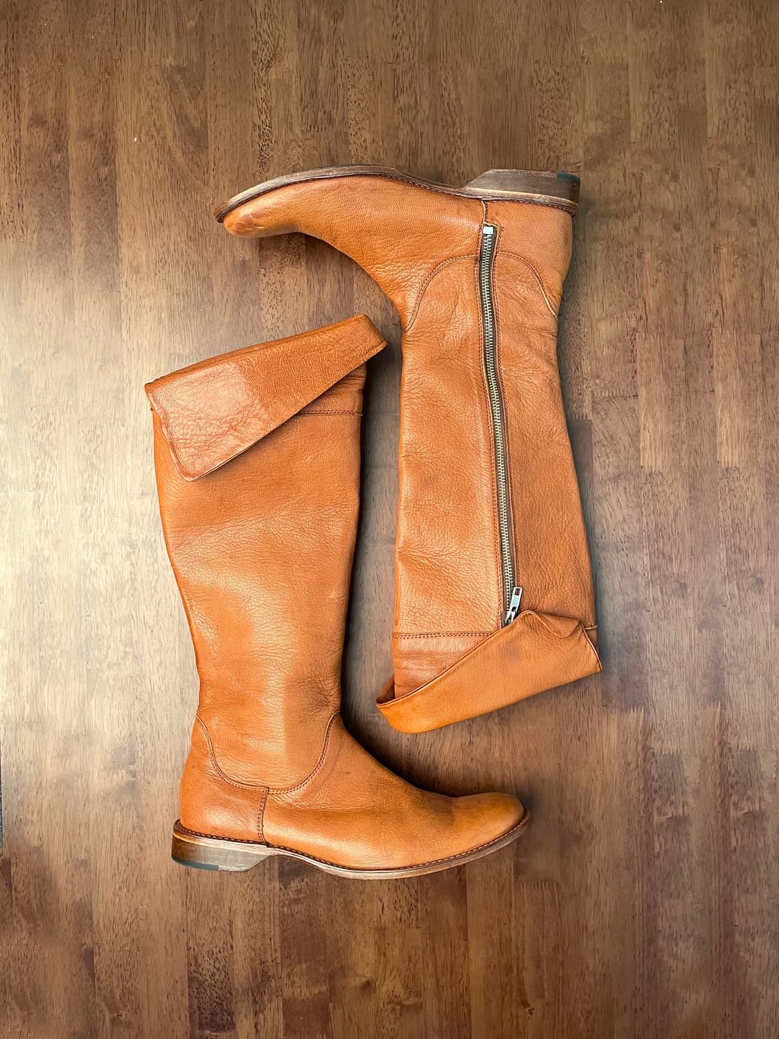 요지야마모토 지퍼 롱 레더 부츠 상품이미지5