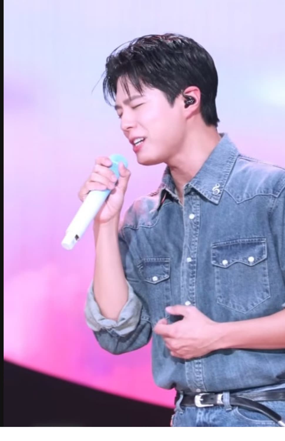 (박0검 착용) 세비지 웨스턴 데님 셔츠 블루 m 상품이미지1