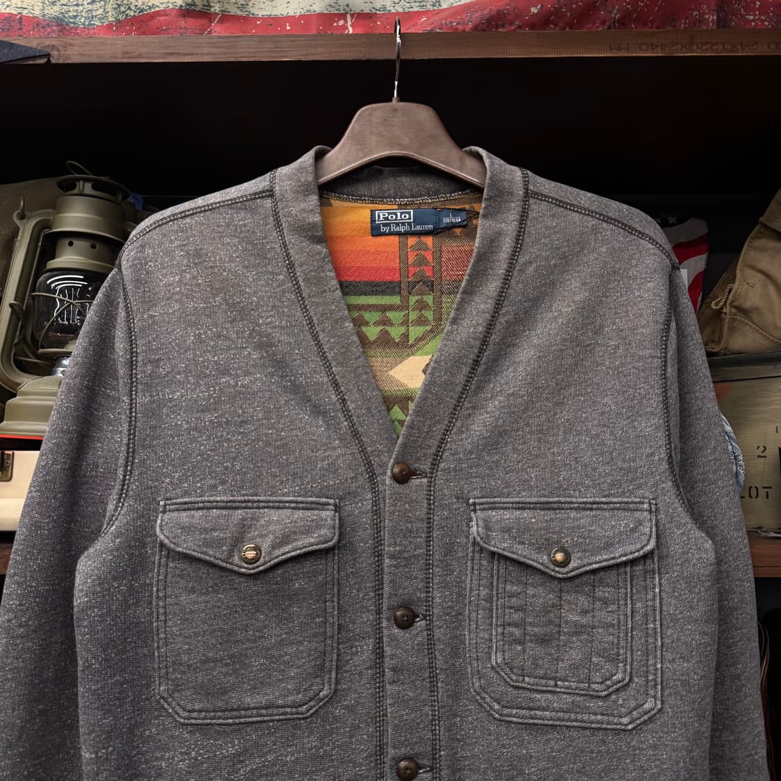 폴로 랄프로렌 네이티브 아즈텍 패턴 라이닝 포켓 가디건 자켓 N39 상품이미지3