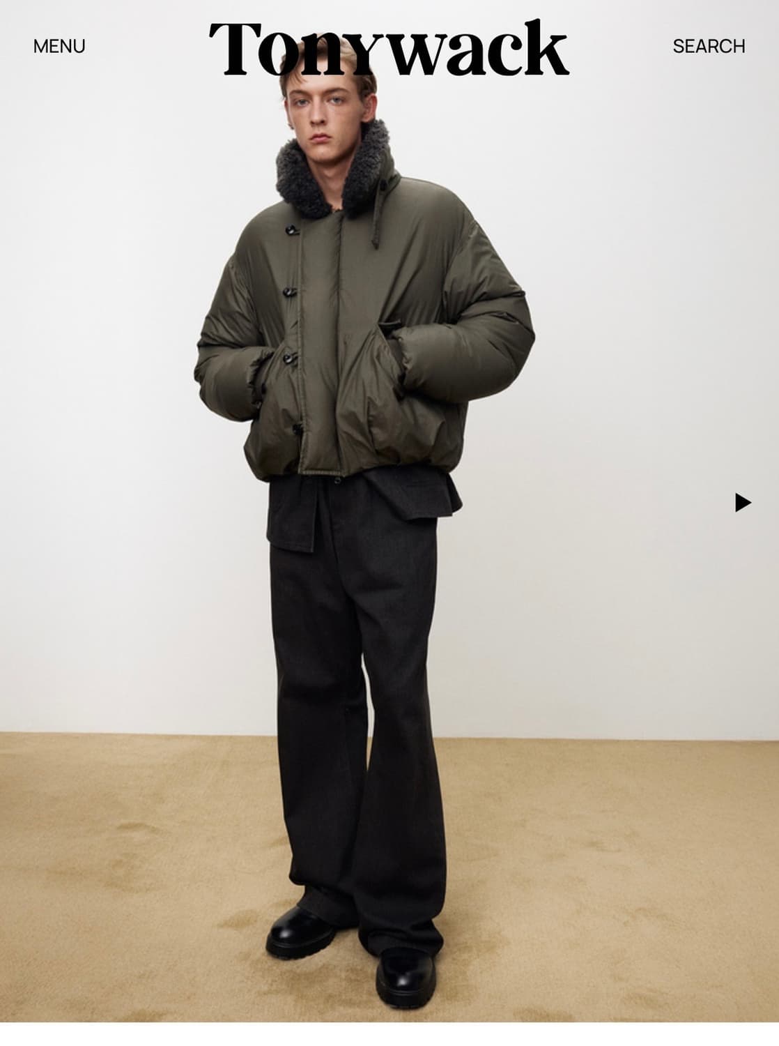 토니웩 25 fw 셔링 퍼프 블루종 m 상품이미지1