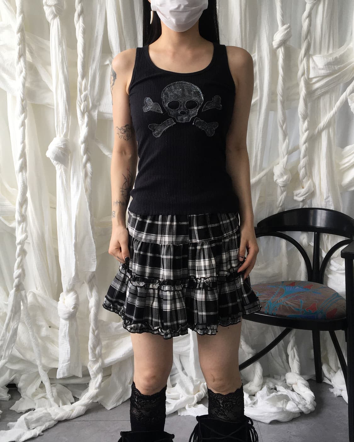 Skull patch sleeveless 상품이미지4