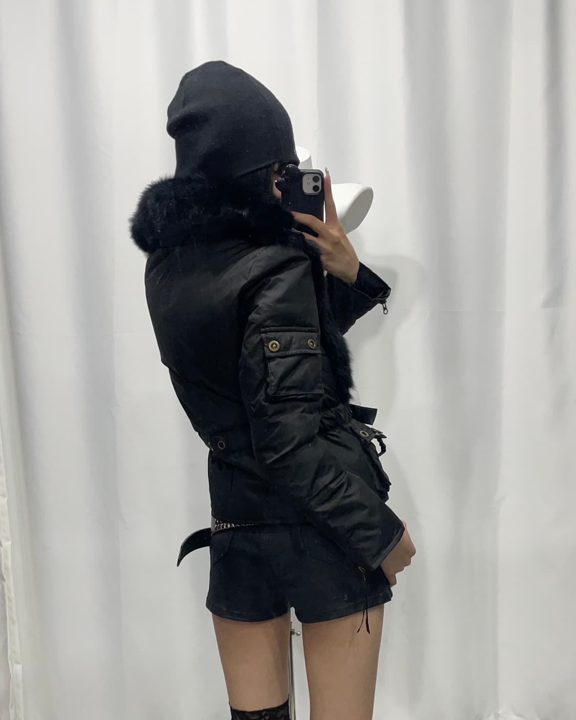 🎸블랙 퍼 패딩🎸 상품이미지4