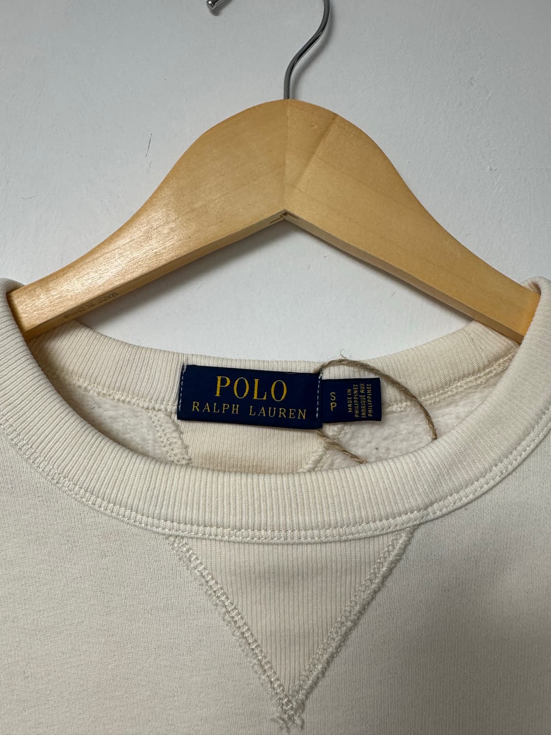 폴로 랄프로렌 team polo USA 빈티지 아이보리 기모 맨투맨 S 상품이미지3