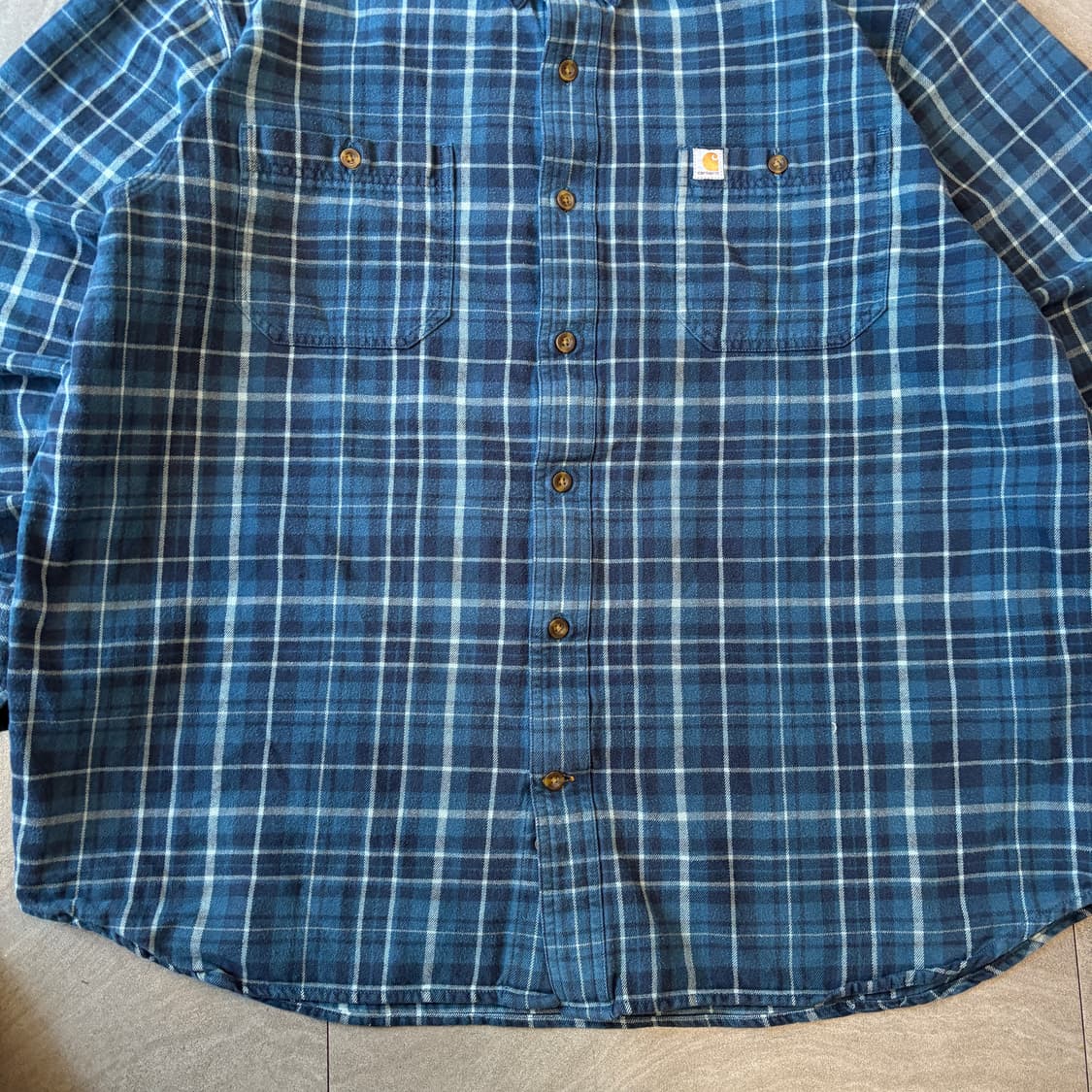 칼하트 정품 오리지널 해비 코튼 체크 긴팔 셔츠 상품이미지4