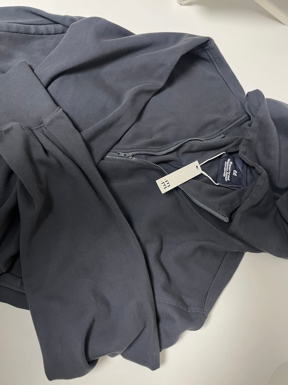 EE 커브드 후드집업 차콜 L 상품이미지4